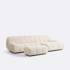 Poef, fluweel reliëf, L109 cm, Nuria