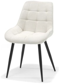 Eetkamerstoel - Loena - stof Teddy Wit