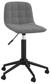 vidaXL Eetkamerstoelen draaibaar 6 st fluweel donkergrijs
