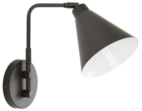 Wandlamp in metaal met verstelbare arm, Hiba