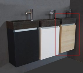 Lambini Designs Trendline fonteinkast natuursteen en eiken links/rechts