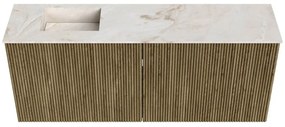 Mondiaz Joya DLux 100cm toiletmeubel dusk met wastafel faye links zonder kraangat frappe