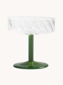 Handgemaakte champagneglazen Twirl van borosilicaatglas, 2-delig