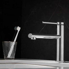Wastafelkraan Rea Oval Chrom Low