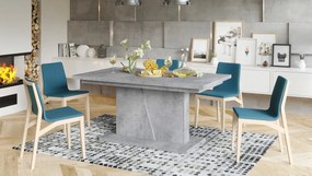 NOBLE NOIR Beton Millenium – uitschuifbare tafel tot 218 cm, voor 8, 10 personen.