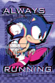 Poster Sonic the Hedgehog - Always Runnig, (61 x 91.5 cm)