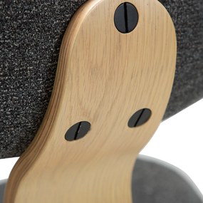 Dan-Form Buckle Eetkamerstoel Scandinavisch Design Grijs Eiken