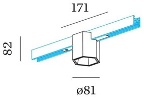 Wever&amp;Ducre -  Railverlichting Hexo Zwart / Wit / Goud Modern