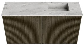 Mondiaz Joya DLux 80cm toiletmeubel shadow met wastafel faye rechts 1 kraangat glace