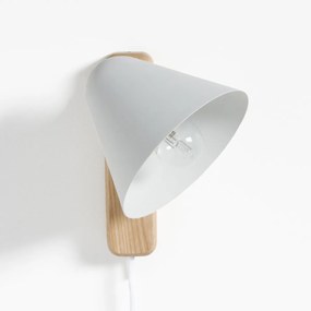 Wandlamp in hout en staal metaal, Cotapi