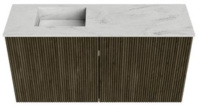 Mondiaz Joya DLux 80cm toiletmeubel shadow met wastafel faye links zonder kraangat opalo