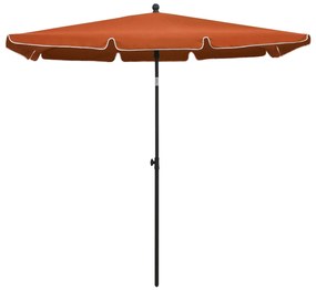 vidaXL Parasol met paal 210x140 cm terracottakleurig