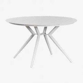 Ronde Aluminium Eettafel Valerie Ø125 Cm & Groen – Intens Olijf - Sklum