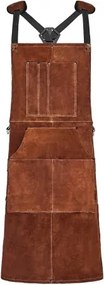 VEVOR Koeienleren lasschort, vlamvertragend beschermend schort, hittebestendig leren schort met 6 gereedschapszakken, werkschort voor houtbewerking, tuinieren, barbecue, 610x914mm
