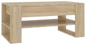 vidaXL Salontafel 102x55x45 cm bewerkt hout sonoma eikenkleurig