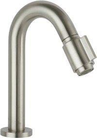 Saqu Essential 2.0 luxe fonteinkraan met C-uitloop geborsteld staal