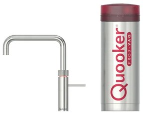 Quooker Fusion Square kokendwaterkraan - draaibare uitloop - PRO3 reservoir - Warm / kokend water - RVS 3FSRVS