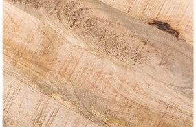 Goossens Salontafel Zida rond, hout mango bruin, urban industrieel, 54 x 45 x 54 cm