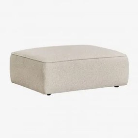 Gestoffeerde Poef Cardea Bouclé Crèmebeige - Sklum