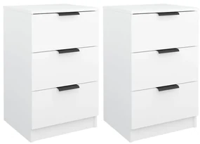 vidaXL Nachtkastjes 2 st 40x36x65 cm wit