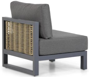Santika Furniture Santika Salviano Midden Module - Quick Dry Foam Aluminium/wicker Grijs