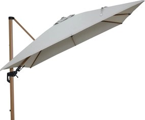 Garden Impressions Hawaii Deluxe zweefparasol 300x300 cm – zand doek – frame teak look