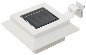 vidaXL LED-solarlampen vierkant 12 cm wit 6 st