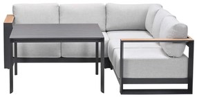 Garden Impressions Malakka lounge dining set 4-delig - valley sand - light teak look