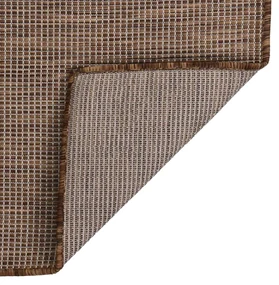 vidaXL Buitenkleed platgeweven 140x200 cm bruin