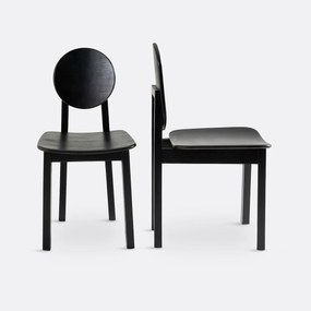 Set van 2 stoelen in essenhout , Tribal