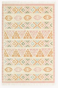 Handgeweven Kelim vloerkleed Anisa van wol