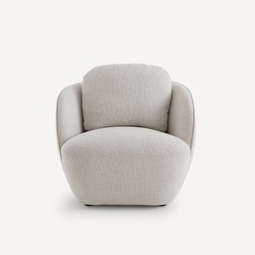 Fauteuil in mêleestof, bolvormig, Alpine