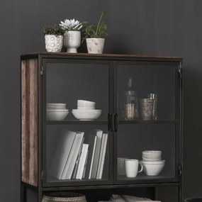 Must Living Baboon Houten Vitrinekast - 90x40x140cm.