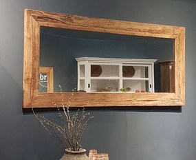 Livingfurn Erosie spiegel met teakhouten lijst 80x150cm