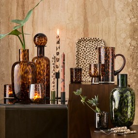 Gevlekte vaas in glas H30 cm, Fauvita