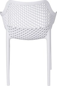 Garden Impressions Air XL kunststof tuinstoel wit set van 4 stuks