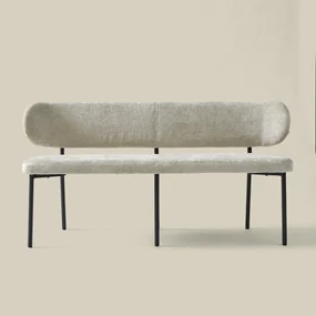 Eetkamerbank Beige Met Rugleuning 180 Cm