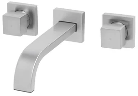 Mueller Cubo 2-knops wastafelkraanafbouwdeel RVS PVD