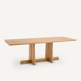 Tafel in massief eik, gezandstraald, Boecy