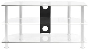 vidaXL Tv-meubel 96x46x50 cm gehard glas transparant