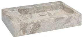 vidaXL Gootsteen 58x39x10 cm marmer grijs