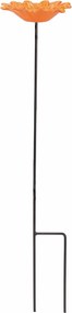 Bûten Gift Feeder Stake Gerbera Vogelvoederschaal - 72 cm - Oranje/Geel - Metaal