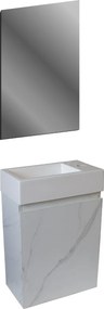 SaniGoods Mikado fontein onderkast marmer 40x22.3x50cm wit
