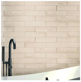 Wandtegel 7,5x30 Cm Cifre Drop Ivory Glans RBT147