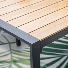 Garden Impressions Kasper tuintafel 160x84xH72 cm - donker grijs - teak look