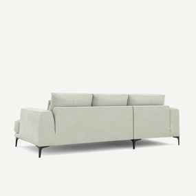 Rechtse hoekbank in stonewashed fluweel, Marsile