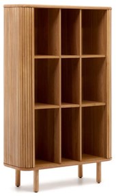 Kave Home Mailen Houten Kast Met Latjes Schuifdeuren Naturel - 110x40x160cm.