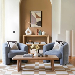 Salontafel in massief eik en eikenfineer, Douve