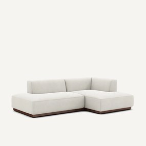 Rechte hoekbank in linnen fluweel, JACOPO