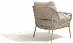 4 Seasons Outdoor Sardinia low dining set latte met Capri low barrel tafel  Tuinset    beige weerbestendig